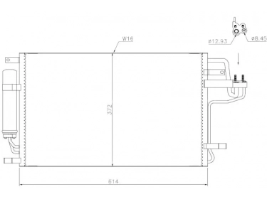 Permutador Condensador OEM  | 976062E000 | 0828.3029 - 35600 - 8FC351302361 - AC399000S - HY5156D - TSP0225600