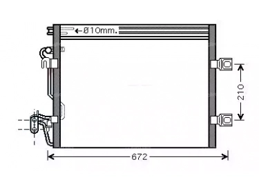 Wärmetausche Kondensator OEM  | 2215000254 - A2215000254 | 8FC351301611 - AC364000P - MS5392