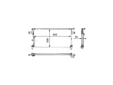 Exchanger Condenser OEM  | 92101G9800 | 53198 - 8FC351317271 - DN5185 - TSP0225220