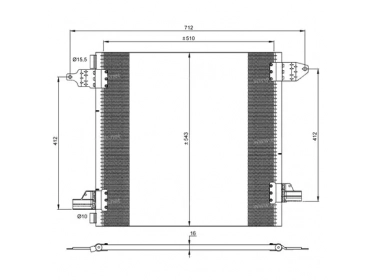 Echangeur Condenseur OEM  | 1638300370 - A1638300370 | 817446 - 8FC351306181 - MS5345 - TSP0225509