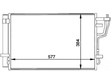 Warmtewisselaar Condensor OEM  | 976061H000 | 8FC351318441 - AC697000P - KA5102D