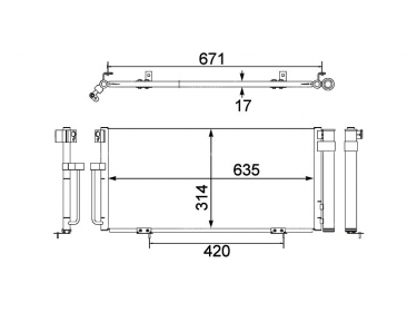 Exchanger Condenser OEM  | 73210FE010 | 35875 - 8FC351303791 - AC473000S - SU5078