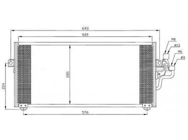 Exchanger Condenser OEM  | MR218428 | 0816.3005 - 35268 - 8FC351318051 - 94357 - MT5119