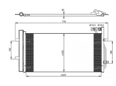 Echangeur Condenseur OEM  | 8U0260401B - 8U0260401C | 350029