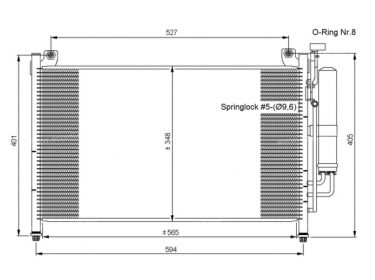 Exchanger Condenser OEM  | DFY16148ZA | 35870 - DCN44002 - DCN440020 - DCN440021 - DCN440022 - DCN440023 - DCN440024 - DCN440025 - DCN440026 - DCN440027 - DCN440028 - DCN440029 - MZ5236D