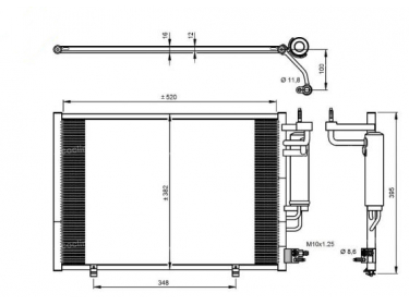 Warmtewisselaar Condensor OEM  | 1717509 - 1756718 - 1787028 - 1787029 | 350205 - FD5490D