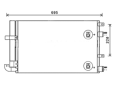 Warmtewisselaar Condensor OEM  | C2Z20464 - C2Z31742 - C2Z9461 | 120JA15003 - 350345 - 8FC351318601 - 940346 - AC703000P - JR5050D