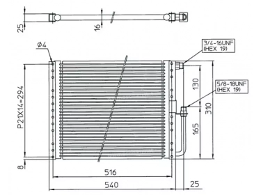 Echangeur Condenseur Sanden CONDENSEUR SANDEN |  | 5300028 - MFC-1054AE - MFC-1054AEE - MFC-1054AEF - SMFC-1054AE - UMFC-1054AE - UV5098