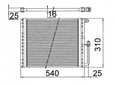 Echangeur Condenseur Sanden CONDENSEUR SANDEN |  | 5300028 - MFC-1054AE - MFC-1054AEE - MFC-1054AEF - SMFC-1054AE - UMFC-1054AE - UV5098