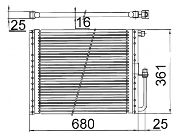 Wärmetausche Kondensator Sanden CONDENSEUR SANDEN MFC-2068AE |  | 5300005 - C.88.12.522.A - MFC-2068AE - MFC-2068AEE - MFC-2068AEF - SMFC-2068AE - SZ-RU35620E - UMFC-2068AE - UZ-RU35620E - Z-RU35620E - Z-RU35620EE - Z-RU35620EF