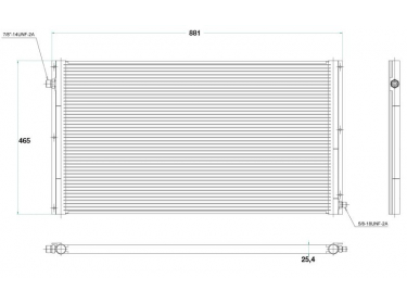 Warmtewisselaar Condensor Delphi COND 881 465 18 |  | 30310200-1 - 30310200.1