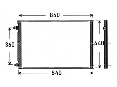 Exchanger Condenser Delphi COND 840x440x21 |  |