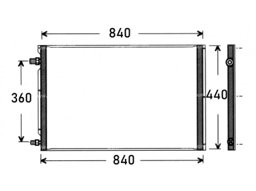 Serpentin Condensador Delphi COND 840x440x21 |  |