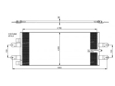 Permutador Condensador OEM  | 1854555 - 1921284 | 0822.2015 - 120SC11003 - 350043 - 8880400523 - 8FC351344301 - 940440 - AC854000S - SC5047