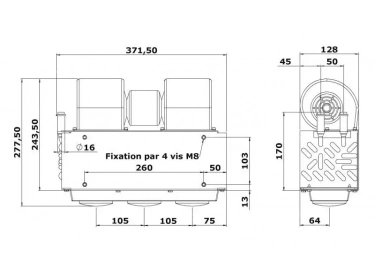 Echangeur Chauffage complet HEGOA Diffuseurs HEGOA 3 - 12V |  |