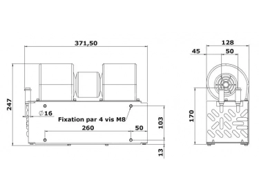 Echangeur Chauffage complet HEGOA Grille HEGOA 3 - 24V |  |