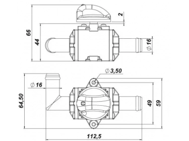 Hose and Gaskets Heating system Heater valve COMMANDE A BOUTON |  |