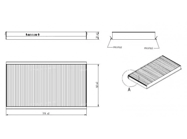 Diffusion d'air Filtre pollen Filtre habitacle FILTRE POUSSIERE | 64316935822 | 698863 - MP166-2