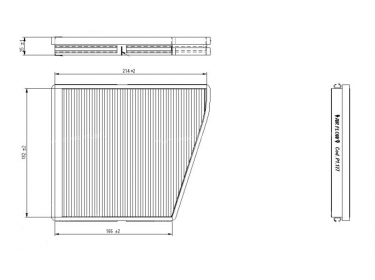 Diffusion d'air Filtre pollen Filtre habitacle FILTRE POUSSIERE | 96190645 | MP042 - TSP0325052