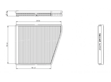 Air distribution Pollen cabin filter FILTRE POUSSIERE | 96190645 | MP042 - TSP0325052