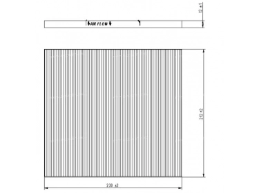 Air distribution Pollen cabin filter FILTRE POUSSIERE | 7078711 | 698691 - MP191 - TSP0325043