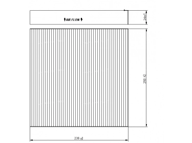 Diffusion d'air Filtre pollen Filtre habitacle FILTRE POUSSIERE | 6447YA - 6447YC - 77364063 |