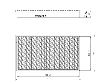 Diffusion d'air Filtre pollen Filtre habitacle FILTRE POUSSIERE | 116-7376 - 1167376 |