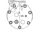 Compressor Sanden Variável SD7V16 TYPE : SD7V16 | 3880PSTG20 - JPB100680 - JPB100770 | 1011 - 1011E - 1011F - 1016 - 1016E - 1016F - 58713 - 699720 - C8807443A - CP19001 - S1011 - S1016 - U1011 - U1016