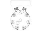 Compresseur Sanden Fixe R134a SD7H15 TYPE : SD7H15 |  | 8136 - 8136E - 8136F - S8136 - U8136