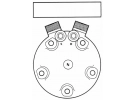 Compressor Sanden Fixa R134a SD5H14 TYPE : SD5S14 | 2508799C91 - 322406400 - 5116929 - 7700004557 - 7700267326 | CP107