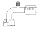 Conexão Para crimpar alumínio mangueira padrão 90° FEMELLE ORING PP R12 |  | 14916 - 35-B1321-1