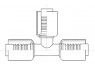 Conexão Para crimpar alumínio mangueira padrão T TE |  | 17306 - 35-B6201