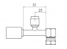 Fitting Steel standard fittings 90° FEMELLE ORING PP R134a LONG M8 |  |