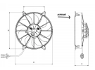 Fan Afzuigend 24V Lemmet : Ø280 SPAL - Ø = 280 - EPAIS = 111.5 |  | 30103300 - VA59BP90LL68A