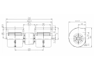 Difusão de ar Ventilador radial duplo 12V 4 VITESSES |  | 008A4602 - 30003142