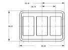 Repuestos eléctricos Interruptor Carling Technologies BLOC 3 INTERRUPTEURS CONTURA 5 |  | VM3-01