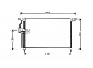 Echangeur Condenseur OEM  | 1850028 - 1850047 - 1850059 - 52460418 - 52482789 | 35184 - 53726 - 7401493 - 816946 - 8FC351037611 - AC224000S - OL5228 - TSP0225097