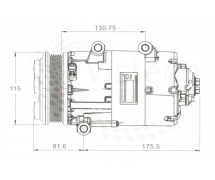 Compresores Visteon Compresor completo TYPE : VS16