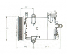 Compresseur Visteon Compresseur complet TYPE : VS16