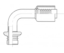 Koppeling Alu krimpfitting - gereduceerde dia. Springlock MALE SPRINGLOCK