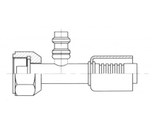 Koppeling Alu krimpfitting - gereduceerde dia. recht FEMELLE ORING PP R134a