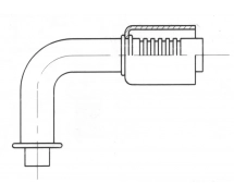 Conexão Para crimpar aço diâmetro reduzido 90° POUR BRIDE DETENDEUR