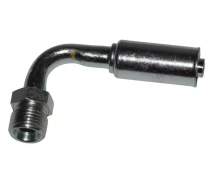 Koppeling Stalen krimpfitting - gereduceerde dia. 90° MALE ORING INSERT FEMELLE