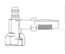 Koppeling Herbruikbaar 90° FEMELLE ORING 1'' + PP R134a