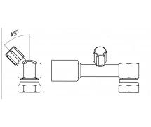 Koppeling Stalen krimpfitting - gereduceerde dia. 90° FEMELLE ORING 1'' + PP R134a