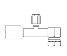 Koppeling Stalen krimpfitting - gereduceerde dia. 90° FEMELLE ORING 1'' + PP R134a