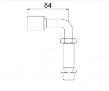 Koppeling Stalen krimpfitting - gereduceerde dia. 90° MALE ORING PASSE CLOISONS