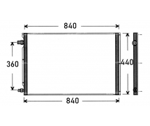 Exchanger Condenser Delphi COND 840x440x21