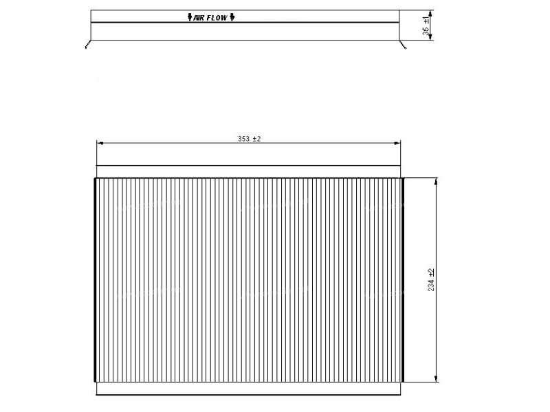 Diffusion d'air Filtre pollen Filtre habitacle - 720B38 - Climatisation